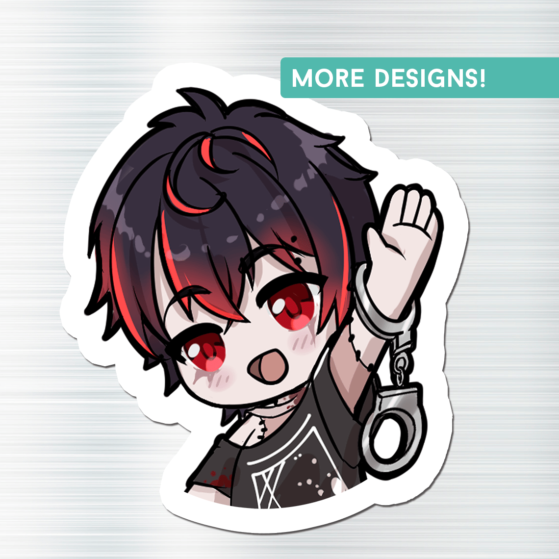 Vshojo K9 Kuro Fridge Magnet, Die Cut Vtuber Magnets 3″ × 3″, Vtuber Merch, Kuro Kurenai Merch, Vshojo Merch, K9 Kuro Magnet, K9 Kuro Fan