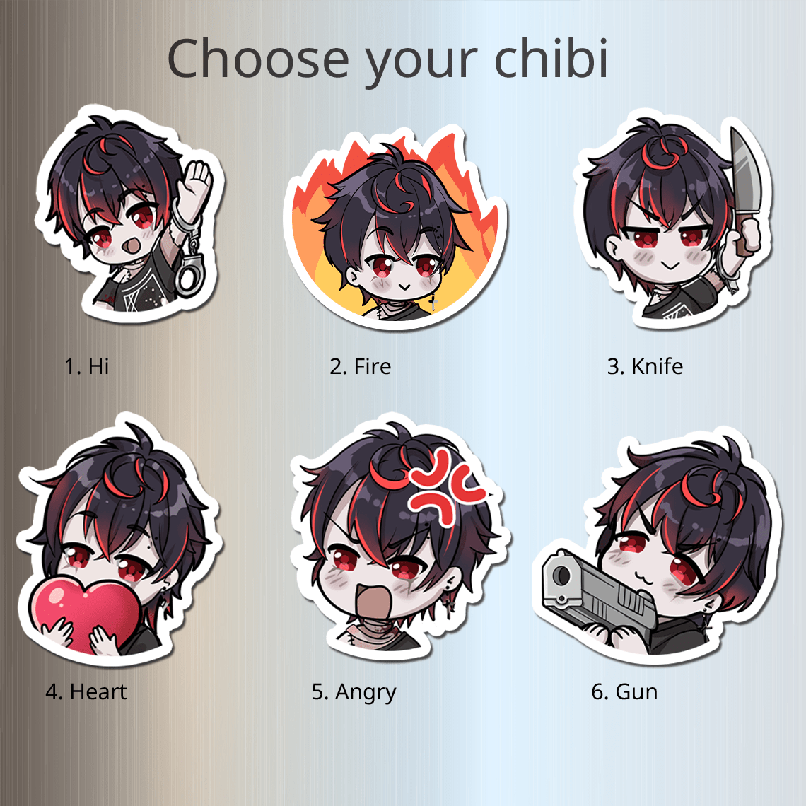 Vshojo K9 Kuro Fridge Magnet, Die Cut Vtuber Magnets 3″ × 3″, Vtuber Merch, Kuro Kurenai Merch, Vshojo Merch, K9 Kuro Magnet, K9 Kuro Fan