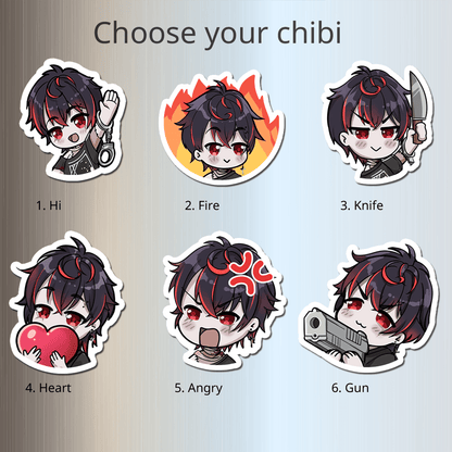 Vshojo K9 Kuro Fridge Magnet, Die Cut Vtuber Magnets 3″ × 3″, Vtuber Merch, Kuro Kurenai Merch, Vshojo Merch, K9 Kuro Magnet, K9 Kuro Fan