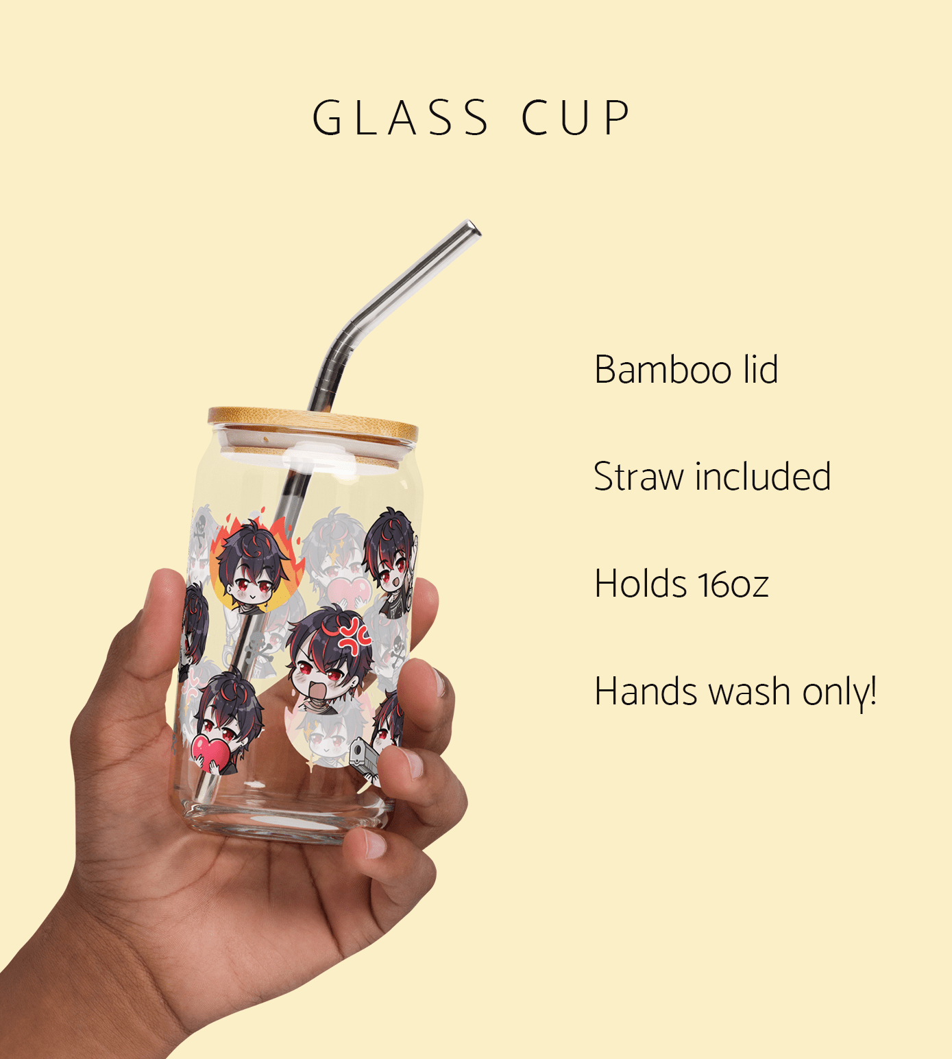 K9 Kuro Glass Tumbler With Straw And Lid Vtuber Waifu Cup Beer Can Iced Coffee Glass Kuro Kurenai Cup VShojo Glass Waifu Cup