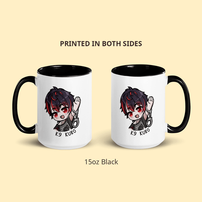 VShojo K9 Kuro Mug, Vtuber Ceramic Mug, Vtuber Coffee Cup, K9 Kuro Merch, Vtuber Merch, Vshojo Merch, Kuro Kurenai Mug, Vtuber Mug