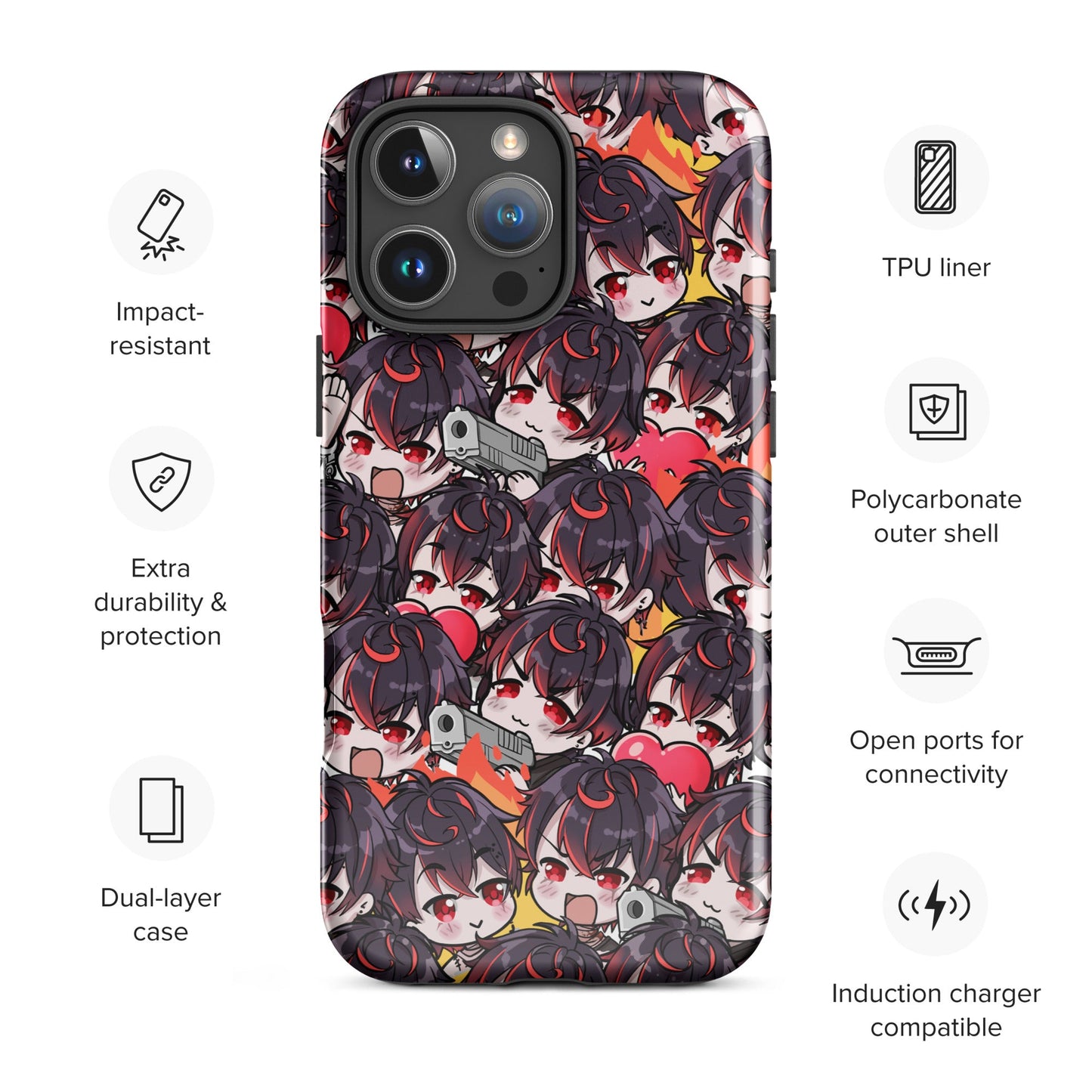 K9 Kuro Phone Case, Vtuber Phone Case, K9 Kuro Merch, Iphone Case, Samsung Case, Gift For Vtuber Fan, Kuro Kurenai Fan, Kawaii Phone Case