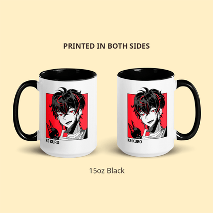 VShojo K9 Kuro Mug, Vtuber Ceramic Mug, Vtuber Coffee Cup, K9 Kuro Merch, Vtuber Merch, Vshojo Merch, Kuro Kurenai Mug, Vtuber Mug