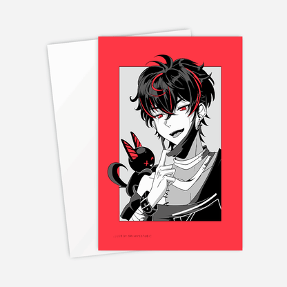 VShojo K9 Kuro Postcard, K9 Kuro Mini Print, Vshojo Merch, K9 Kuro Merch, Vtubers Merch, Kuro Kurenai Print, K9 Kuro Poster, Vtuber Poster