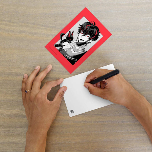 VShojo K9 Kuro Postcard, K9 Kuro Mini Print, Vshojo Merch, K9 Kuro Merch, Vtubers Merch, Kuro Kurenai Print, K9 Kuro Poster, Vtuber Poster