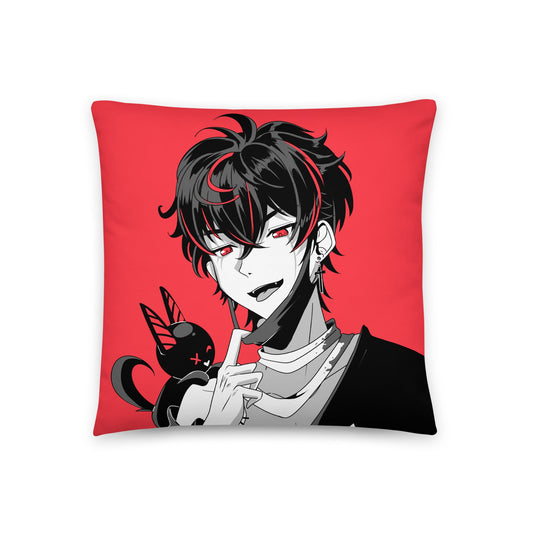 VShojo K9 Kuro Throw Pillow, Vtuber Throw Pillows, Gift for Vtuber Fan, Kuro Kurenai Throw Pillow, Decorative Pillow, K9 Kuro Merch
