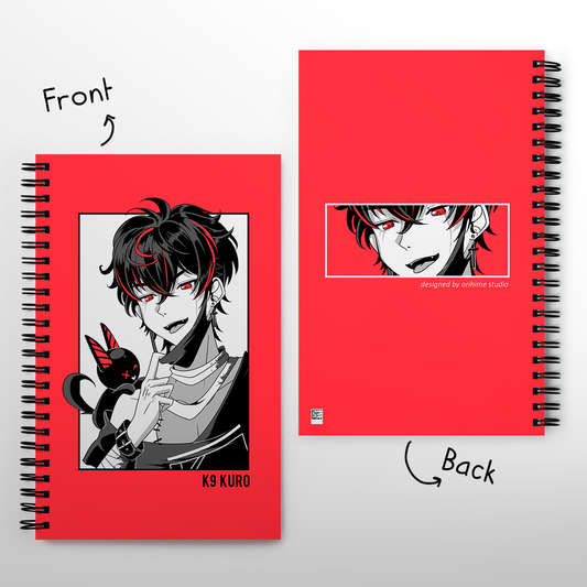 K9 Kuro Notebook, Vtuber Journal, K9 Kuro Merch, Vshojo Merch, Vtuber Merch, K9 Kuro Fan, Vtuber Notebook, Vtuber Journal, Vtuber Merch