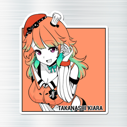 Takanashi Kiara Fridge Magnet, Die Cut Takanashi Kiara Magnets 3″ × 3″, Hololive Merch, Takanashi Kiara Merch, Takanashi Kiara Magnet, Takanashi Kiara Fan