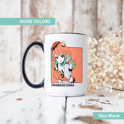 Takanashi Kiara Maid Mug, Vtuber Mug, Takanashi Kiara Maid Coffee Cup, Takanashi Kiara Merch, Customized Coffee Mug, Vtuber Merch, Hololive Fan Merch, Gift For Friend