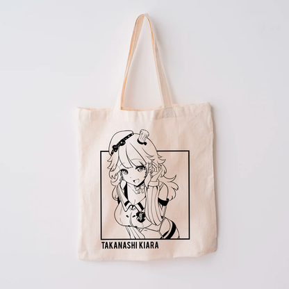 Takanashi Kiara Tote Bag Vtuber Tote Bag Takanashi Kiara Fan Merch Cotton Canvas Tote Bag Eco Tote Bag Sustainable Bag Kawaii Tote Bag hololive merch