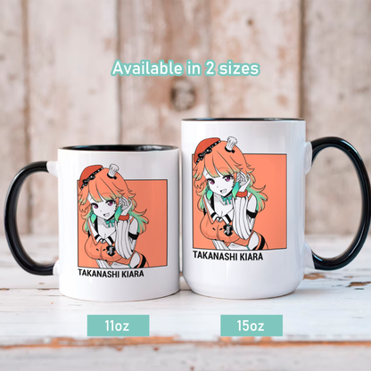 Takanashi Kiara Maid Mug, Vtuber Mug, Takanashi Kiara Maid Coffee Cup, Takanashi Kiara Merch, Customized Coffee Mug, Vtuber Merch, Hololive Fan Merch, Gift For Friend