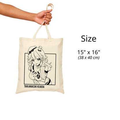 Takanashi Kiara Tote Bag Vtuber Tote Bag Takanashi Kiara Fan Merch Cotton Canvas Tote Bag Eco Tote Bag Sustainable Bag Kawaii Tote Bag hololive merch
