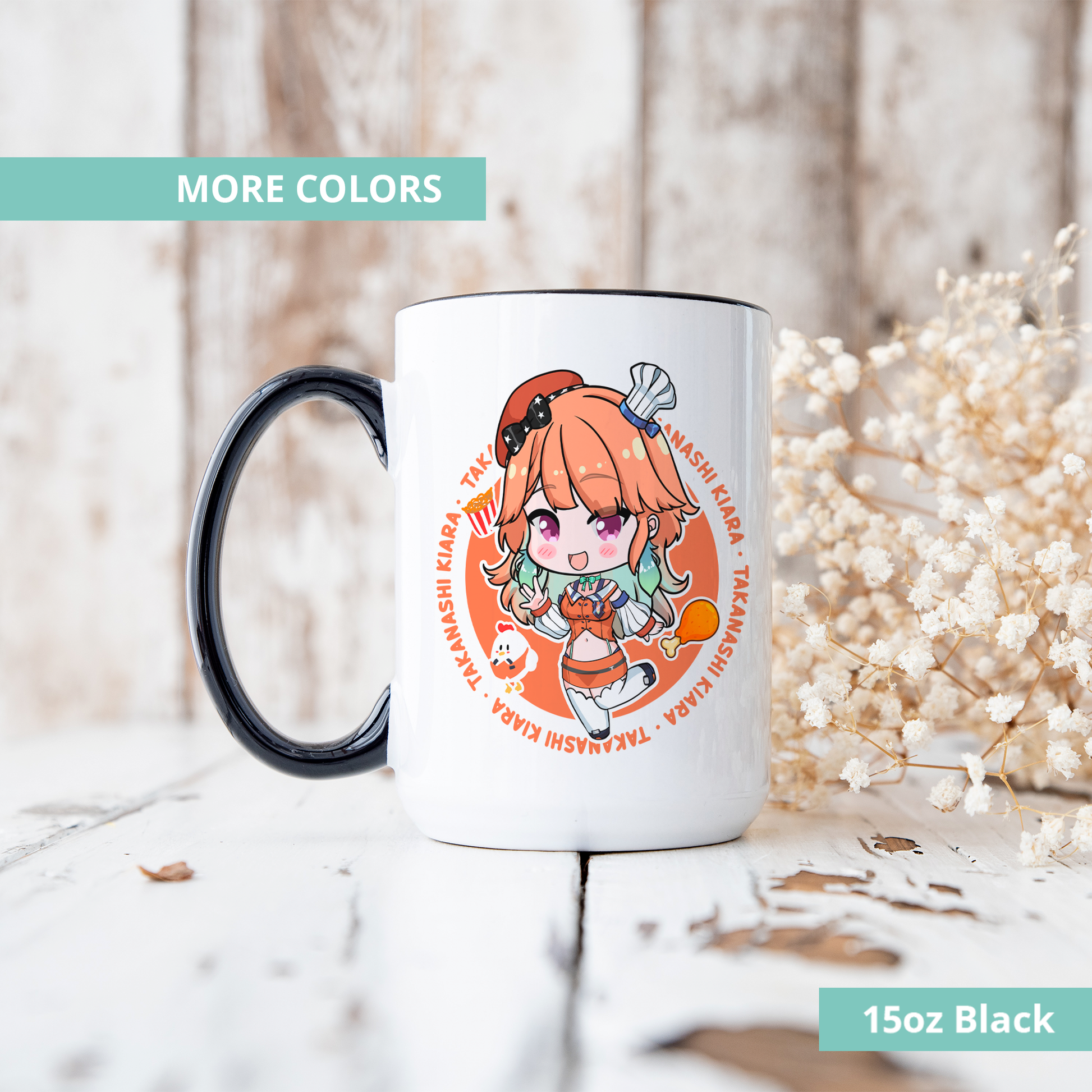 Takanashi Kiara Maid Mug, Vtuber Mug, Takanashi Kiara Maid Coffee Cup, Takanashi Kiara Merch, Customized Coffee Mug, Vtuber Merch, Hololive Fan Merch, Gift For Friend