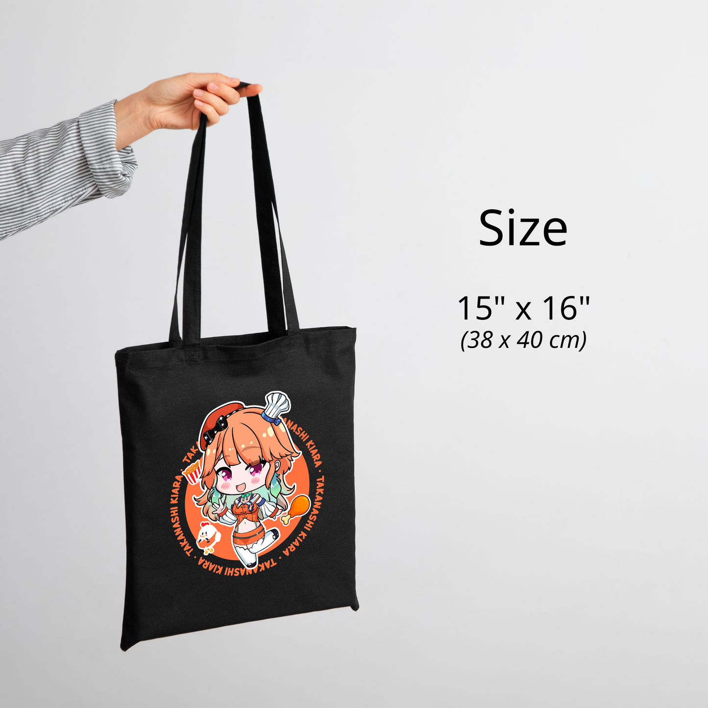 Takanashi Kiara Tote Bag Vtuber Tote Bag Takanashi Kiara Fan Merch Cotton Canvas Tote Bag Eco Tote Bag Sustainable Bag Kawaii Tote Bag hololive merch