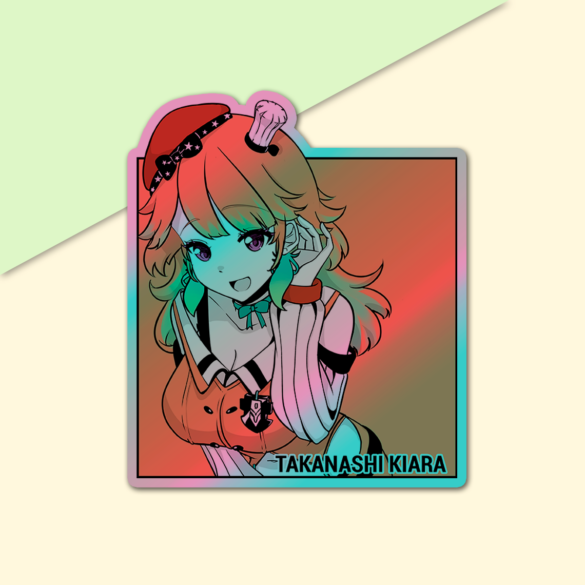 Takanashi Kiara Sticker, Takanashi Kiara Stickers, Kiss Cut Stickers 3"x3", Takanashi Kiara Stickers, Stationery Stickers, Hololive Merch, Takanashi Kiara merch