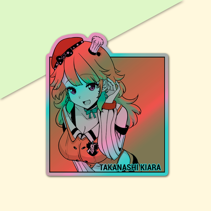 Takanashi Kiara Sticker, Takanashi Kiara Stickers, Kiss Cut Stickers 3"x3", Takanashi Kiara Stickers, Stationery Stickers, Hololive Merch, Takanashi Kiara merch