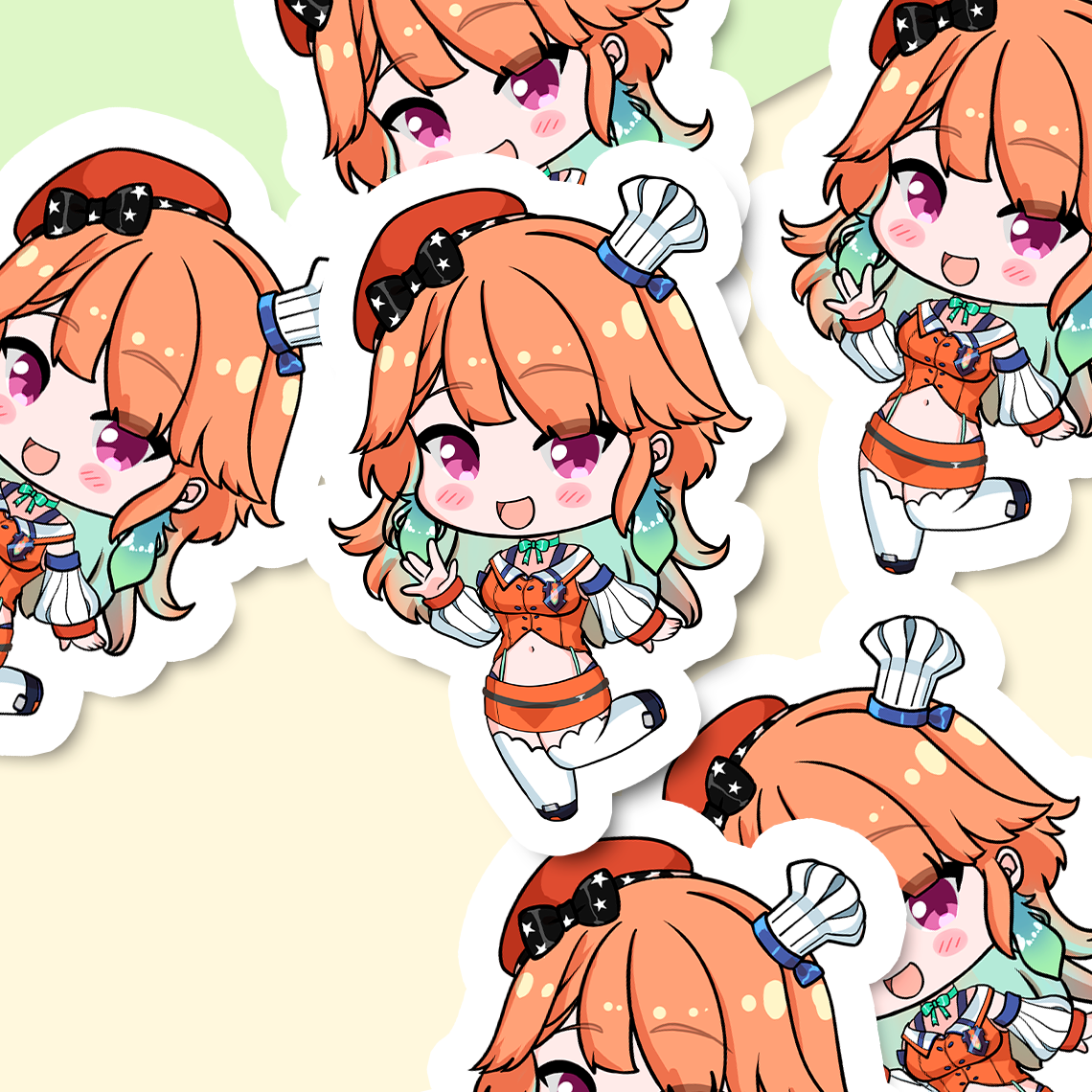 Takanashi Kiara Sticker, Takanashi Kiara Stickers, Kiss Cut Stickers 3"x3", Takanashi Kiara Stickers, Stationery Stickers, Hololive Merch, Takanashi Kiara merch