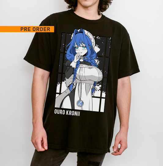 Ouro Kronii Maid T-Shirt Vtuber Shirt Ouro Kronii Maid Tee Gift for Vtuber Fan Anime Waifu Shirt Cool Vtuber Tee Waifu T-Shirt Hololive Merch