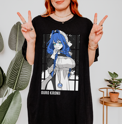 Ouro Kronii Maid T-Shirt Vtuber Shirt Ouro Kronii Maid Tee Gift for Vtuber Fan Anime Waifu Shirt Cool Vtuber Tee Waifu T-Shirt Hololive Merch