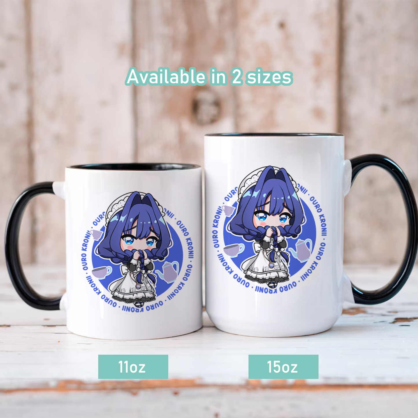 Ouro Kronii Maid Mug, Vtuber Mug, Ouro Kronii Maid Coffee Cup, Ouro Kronii Maid Merch, Customized Coffee Mug, Vtuber Merch, Hololive Fan Merch, Gift For Friend