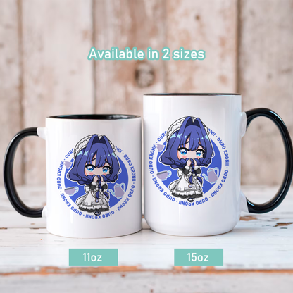 Ouro Kronii Maid Mug, Vtuber Mug, Ouro Kronii Maid Coffee Cup, Ouro Kronii Maid Merch, Customized Coffee Mug, Vtuber Merch, Hololive Fan Merch, Gift For Friend