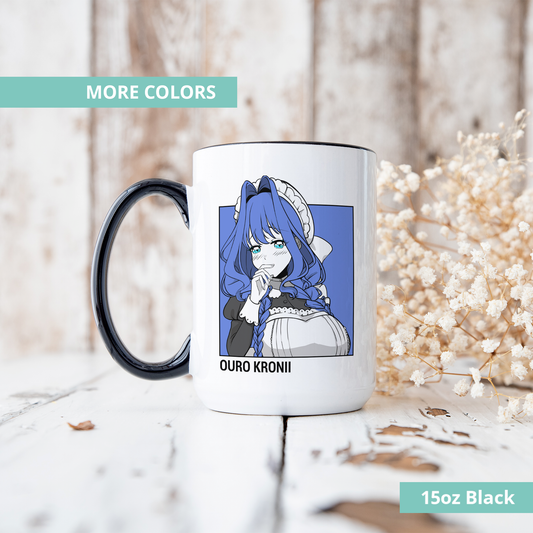 Ouro Kronii Maid Mug, Vtuber Mug, Ouro Kronii Maid Coffee Cup, Ouro Kronii Maid Merch, Customized Coffee Mug, Vtuber Merch, Hololive Fan Merch, Gift For Friend