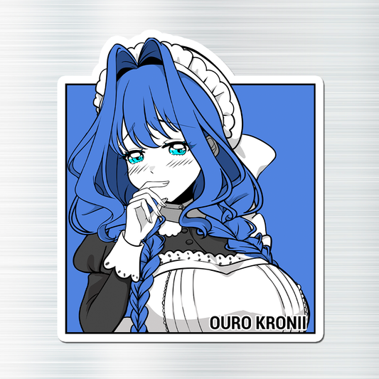 Ouro Kronii Maid Fridge Magnet, Die Cut Ouro Kronii Maid Magnets 3″ × 3″, Hololive Merch, Kronii Merch, Ouro Kronii Maid Magnet, Ouro Kronii Maid Fan