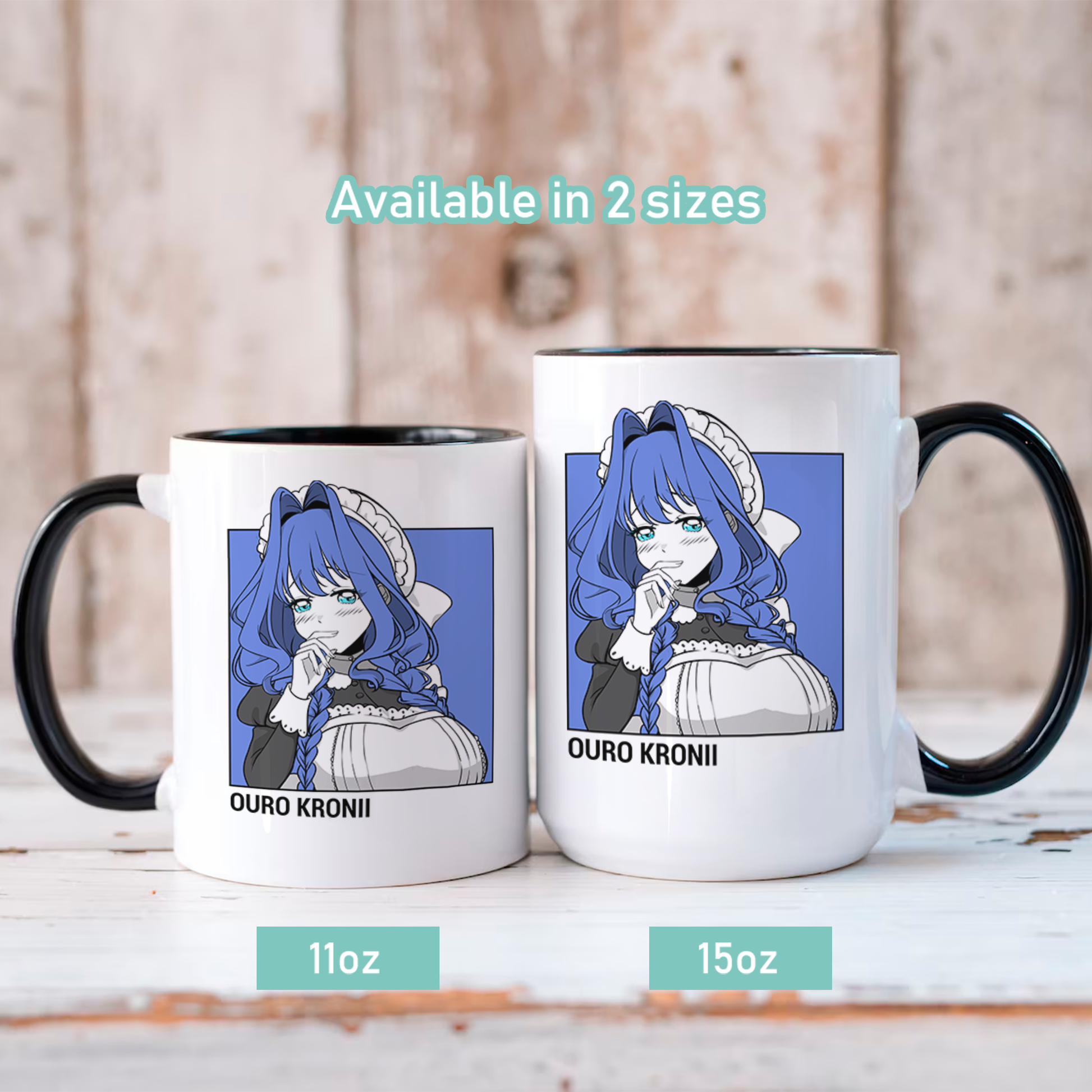 Ouro Kronii Maid Mug, Vtuber Mug, Ouro Kronii Maid Coffee Cup, Ouro Kronii Maid Merch, Customized Coffee Mug, Vtuber Merch, Hololive Fan Merch, Gift For Friend