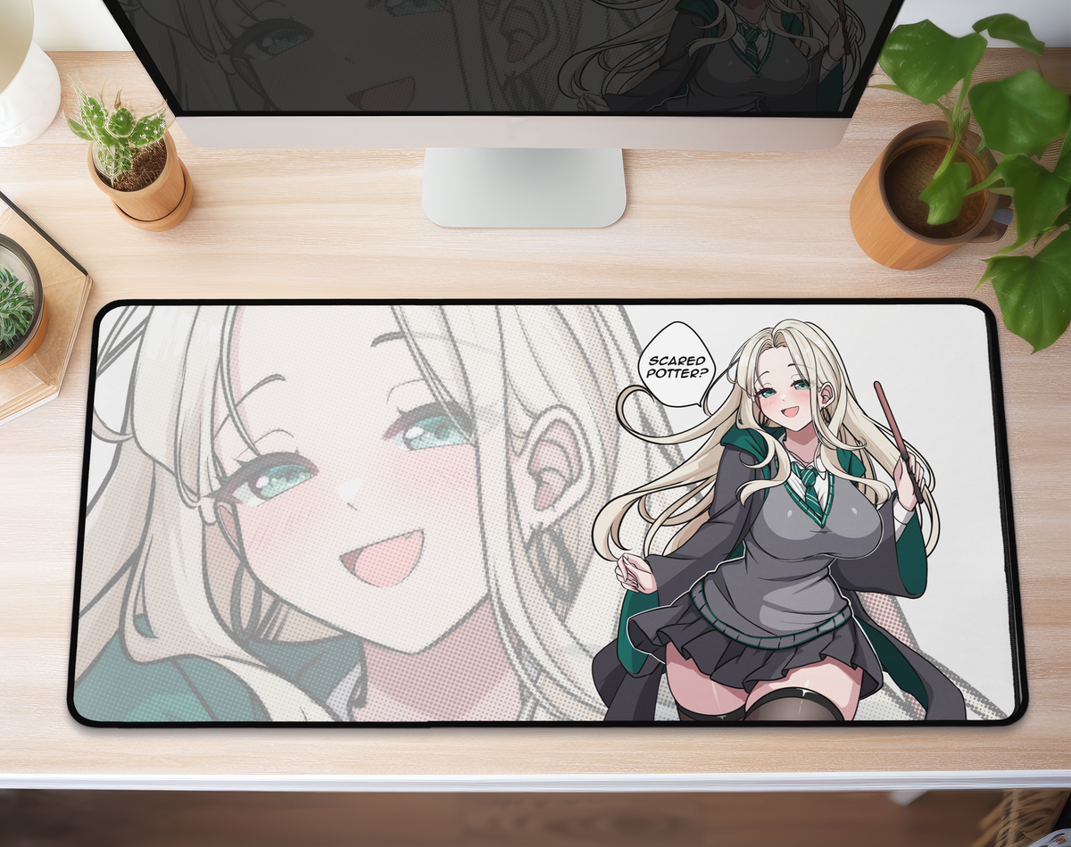 Malfoid Deskmat Harry Potter Mousepad XL XXL Gaming Desk Mat Gift for Gamers Waifu Large Playmat Draco Malfoy Merch Malfoid Mousepad