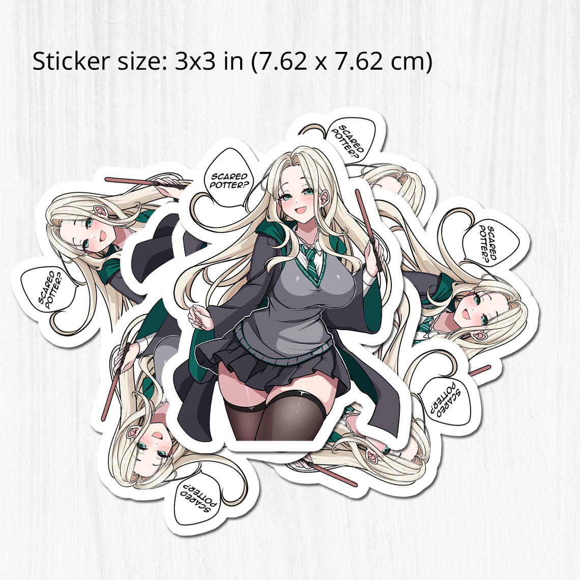 Malfoid Sticker, Harry Potter Stickers, Kiss Cut Stickers 3"x3", Draco Malfoy Stickers, Stationery Stickers, Harry Potter Merch