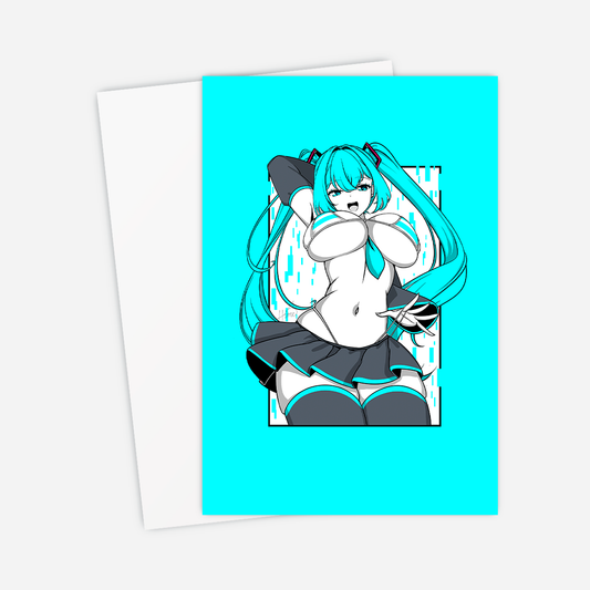 Hatsune Miku Postcard Mini Print Hatsune Miku Merch Miku Merch Hatsune Miku Mini Print Hatsune Miku Merch