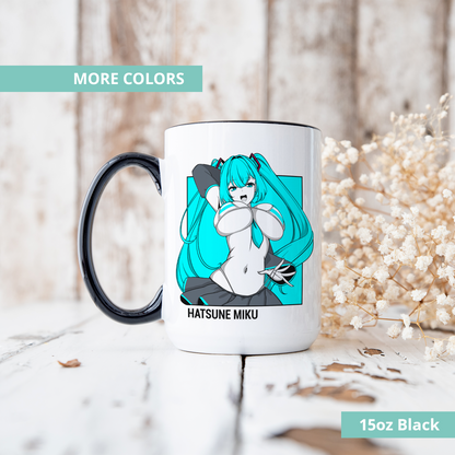 Hatsune Miku Mug, waifu Mug, Hatsune Miku Coffee Cup, Hatsune Miku Merch, Customized Coffee Mug, Waifu gacha Merch, Miku Fan Merch, Gift For Friend