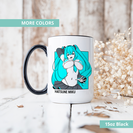 Hatsune Miku Mug, waifu Mug, Hatsune Miku Coffee Cup, Hatsune Miku Merch, Customized Coffee Mug, Waifu gacha Merch, Miku Fan Merch, Gift For Friend