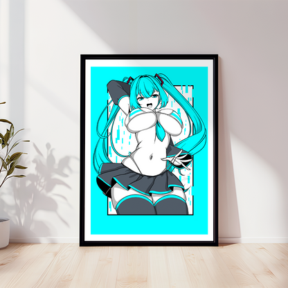 Hatsune Miku Poster, Hatsune Miku Merch, Gift For Gamer Fan, Miku Merch, Hatsune Miku Fan, Waifu Poster