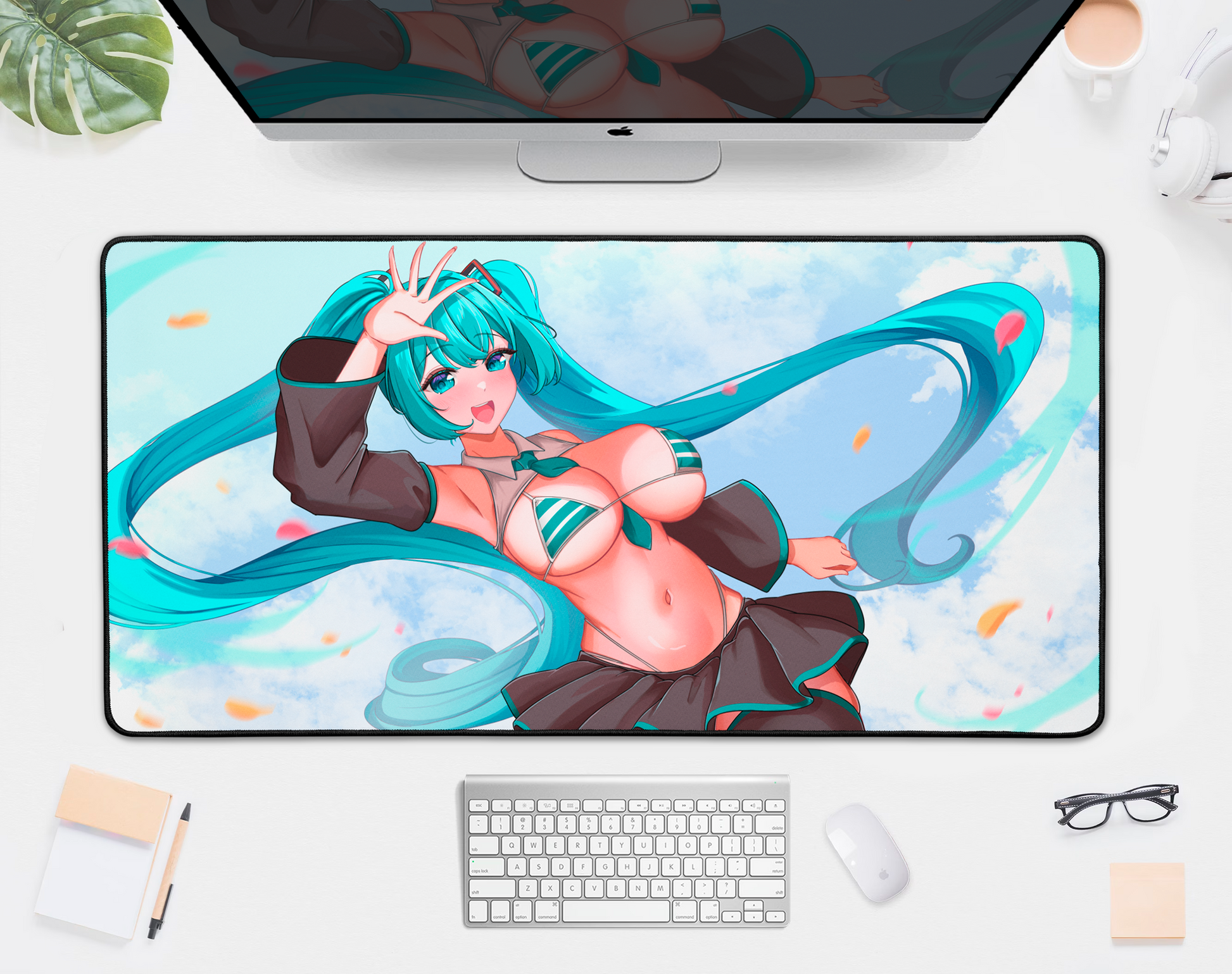 Hatsune Miku Deskmat Anime Mousepad XL XXL Gaming Desk Mat Gift for Gamers Waifu Large Playmat Hatsune Miku Merch Hatsune Miku Mousepad