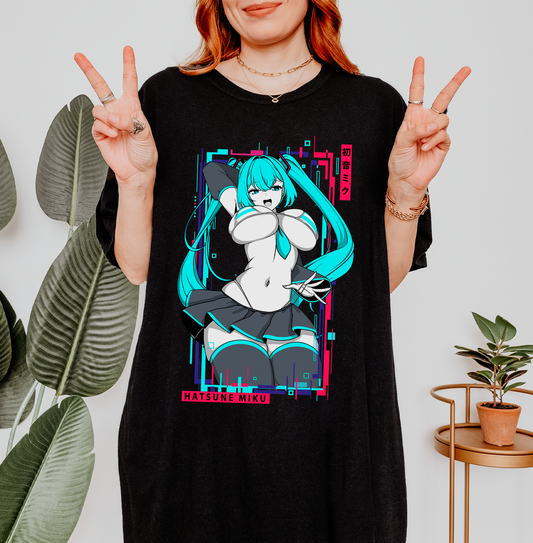Hatsune Miku T-Shirt ZZZ Shirt Hatsune Miku Tee Gift for Game Fan Anime Waifu Shirt Cool Miku Tee Waifu T-Shirt Hatsune Miku Merch