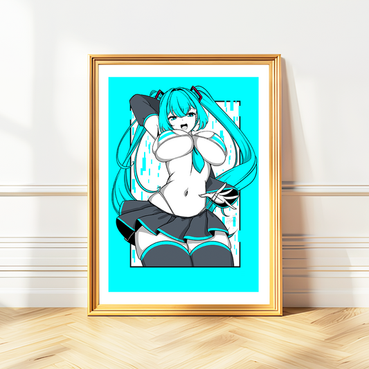 Hatsune Miku Poster, Hatsune Miku Merch, Gift For Gamer Fan, Miku Merch, Hatsune Miku Fan, Waifu Poster