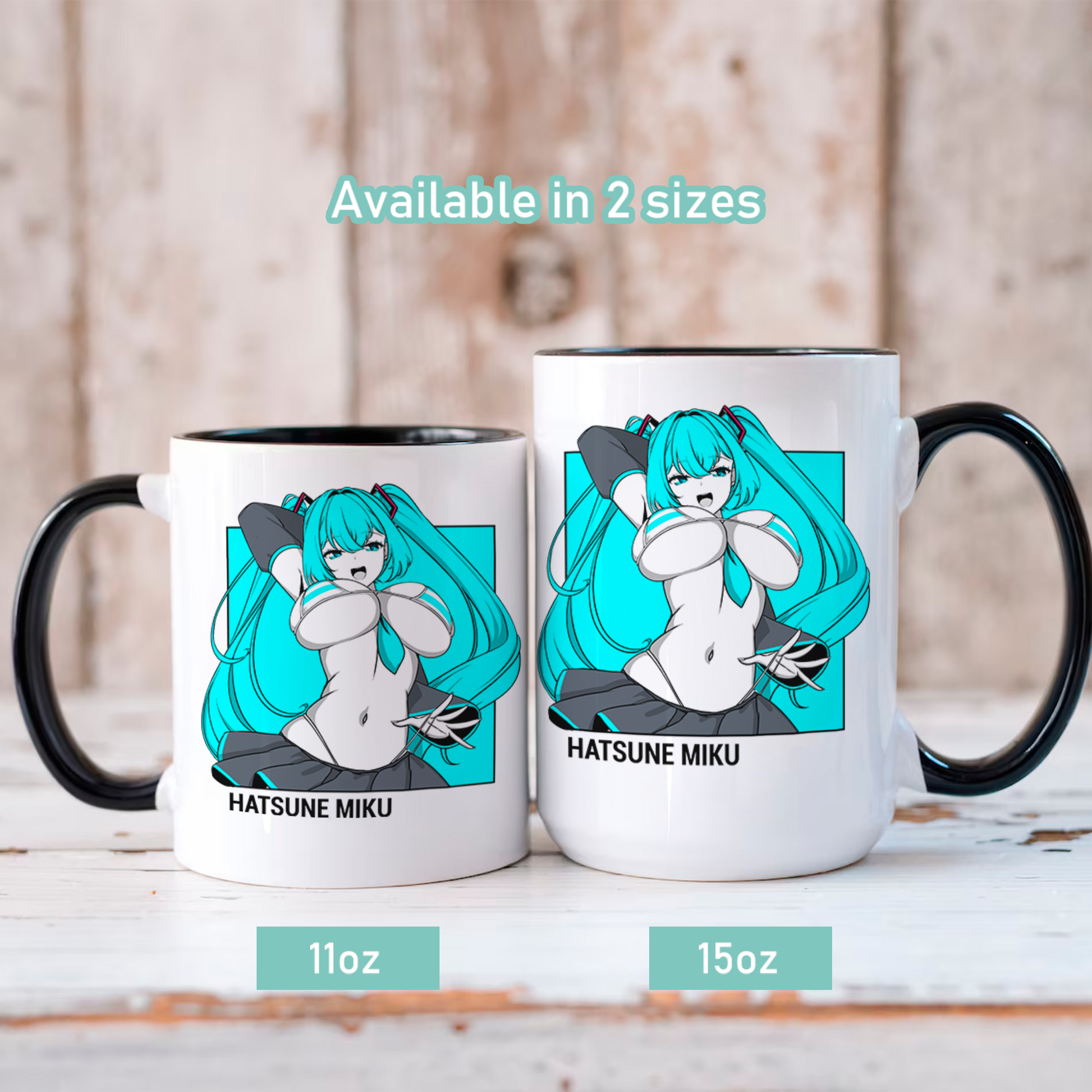 Hatsune Miku Mug, waifu Mug, Hatsune Miku Coffee Cup, Hatsune Miku Merch, Customized Coffee Mug, Waifu gacha Merch, Miku Fan Merch, Gift For Friend