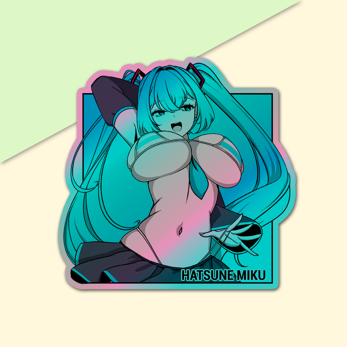 Hatsune Miku Sticker, Hatsune Miku Stickers, Kiss Cut Stickers 3"x3", Hatsune Miku Stickers, Stationery Stickers, Miku Merch