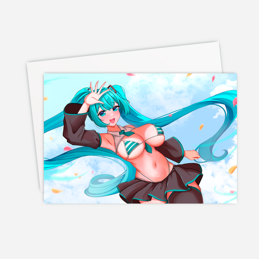 Hatsune Miku Postcard Mini Print Hatsune Miku Merch Miku Merch Hatsune Miku Mini Print Hatsune Miku Merch