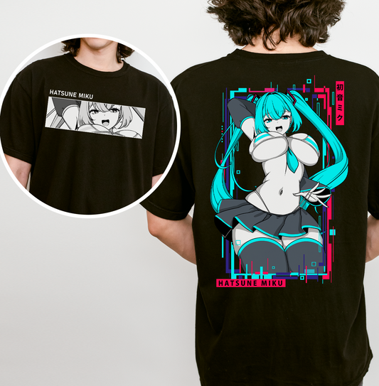 Hatsune Miku T-Shirt Shirt Hatsune Miku Tee Gift for Game Fan Anime Waifu Shirt Cool Miku Tee Waifu T-Shirt Hatsune Miku Merch
