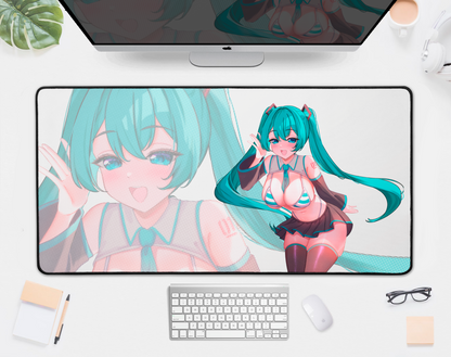 Hatsune Miku Deskmat Anime Mousepad XL XXL Gaming Desk Mat Gift for Gamers Waifu Large Playmat Hatsune Miku Merch Hatsune Miku Mousepad
