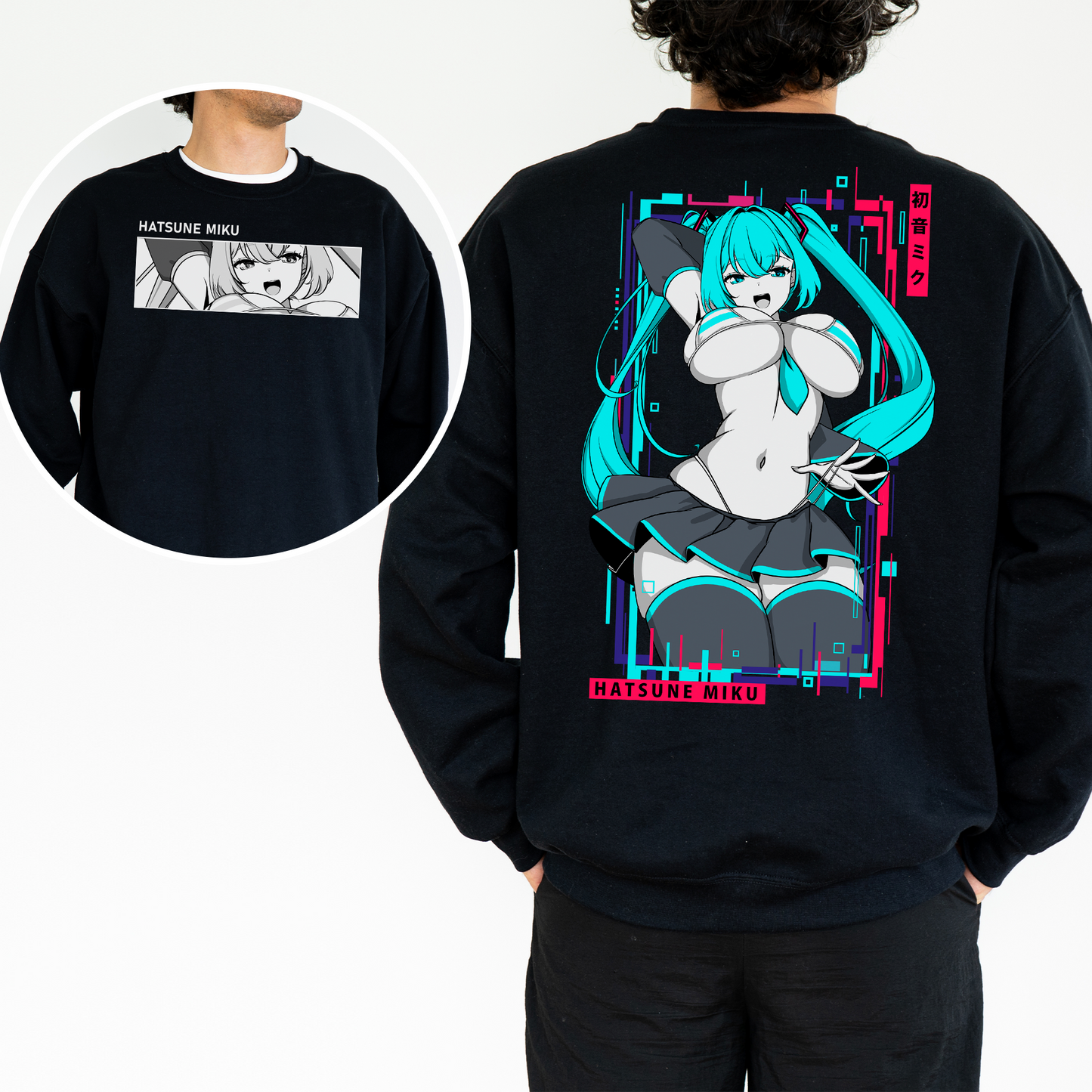 Hatsune Miku Sweatshirt Shirt Hatsune Miku Tee Gift for Game Fan Anime Waifu Shirt Cool Miku Tee Waifu T-Shirt Hatsune Miku Merch