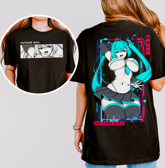 Hatsune Miku T-Shirt Shirt Hatsune Miku Tee Gift for Game Fan Anime Waifu Shirt Cool Miku Tee Waifu T-Shirt Hatsune Miku Merch