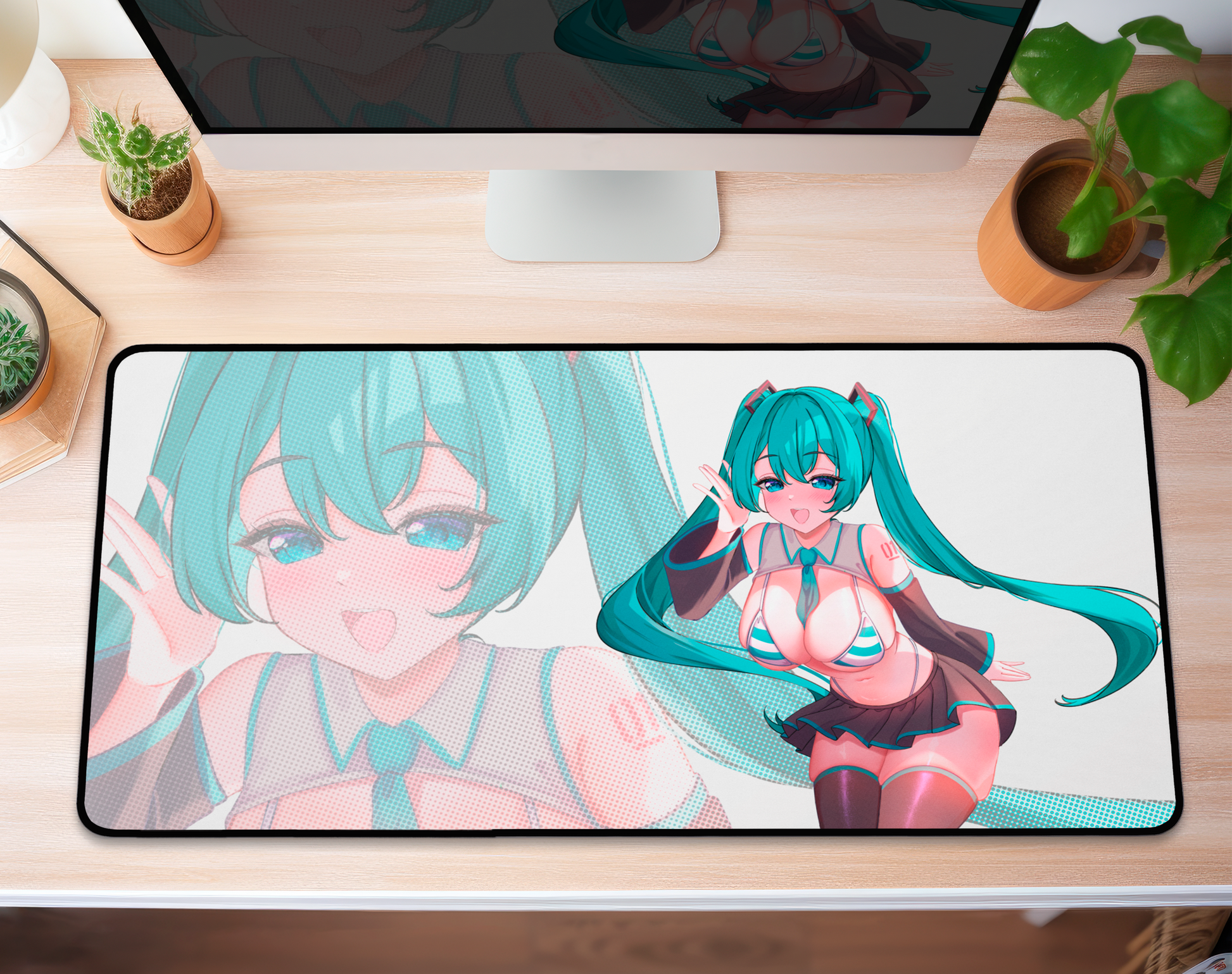 Hatsune Miku Deskmat Anime Mousepad XL XXL Gaming Desk Mat Gift for Gamers Waifu Large Playmat Hatsune Miku Merch Hatsune Miku Mousepad