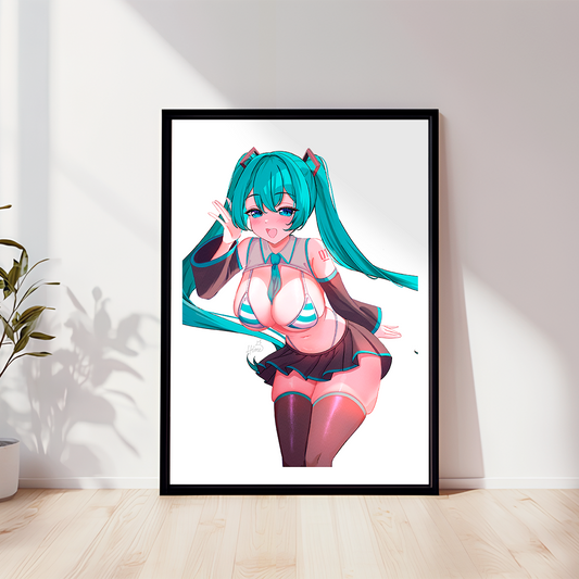 Hatsune Miku Poster, Hatsune Miku Merch, Gift For Gamer Fan, Miku Merch, Hatsune Miku Fan, Waifu Poster