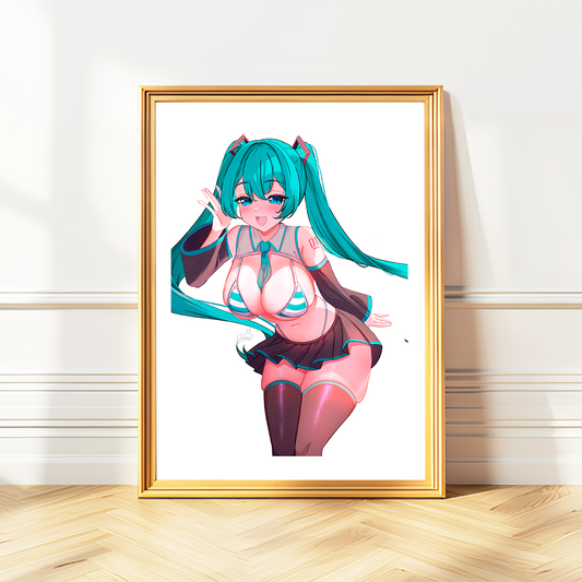 Hatsune Miku Poster, Hatsune Miku Merch, Gift For Gamer Fan, Miku Merch, Hatsune Miku Fan, Waifu Poster