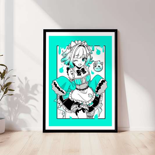 Mint Fantome Art Print, Mint Fantome Poster, Mint Fantome Merch, Gift For Vtuber Fan, Vtuber Merch, Vtuber Poster, Mint Fantome Fan, Vtuber Poster
