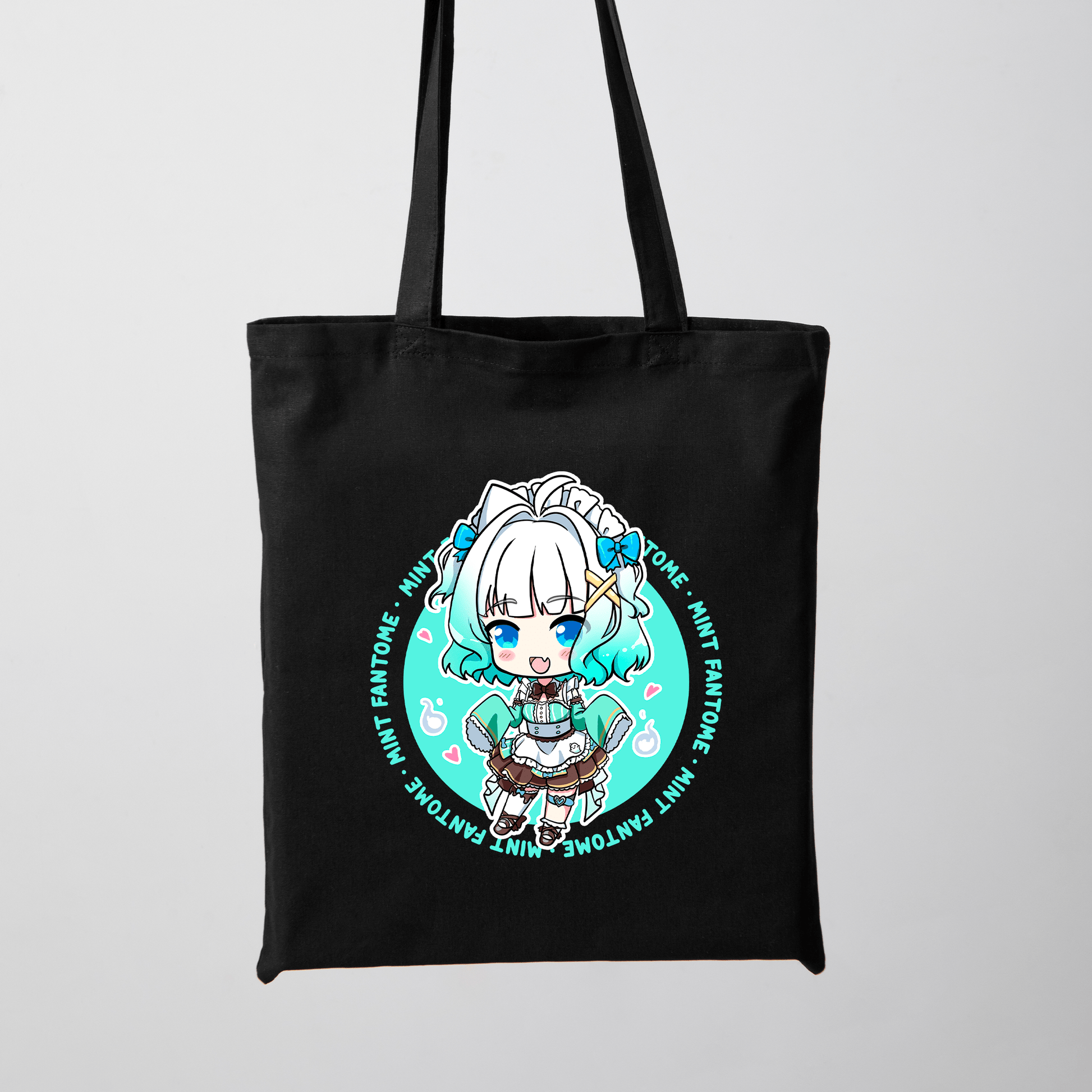 Mint Fantome Tote Bag Vtuber Tote Bag Mint Fantome Fan Merch Cotton Canvas Tote Bag Eco Tote Bag Sustainable Bag Kawaii Tote Bag Maid Mint merch