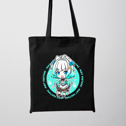 Mint Fantome Tote Bag Vtuber Tote Bag Mint Fantome Fan Merch Cotton Canvas Tote Bag Eco Tote Bag Sustainable Bag Kawaii Tote Bag Maid Mint merch